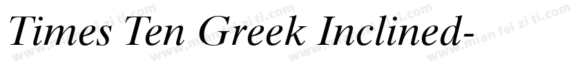 Times Ten Greek Inclined字体转换